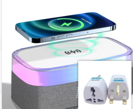 Multifunktionaler Wecker mit Bluetooth-Lautsprecher und kabelloser Ladefunktion