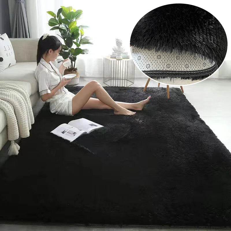 Modern velvet carpet "FORSWAN"